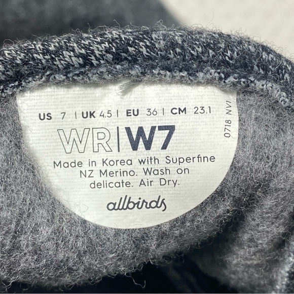 Allbirds Wool Runners WR Charcoal Grey Comfort Shoes Sneakers; Women's Size 7 - Picture 2 of 13